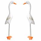 Casal de Garças Brancas Grandes em Cerâmica Decorativa Casa e Jardim Casal de Garças Brancas Grandes em Cerâmica Decorativa Casa e Jardim