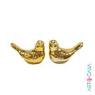 Casal de passarinhos decorativos - dourado Casal de passarinhos decorativos - dourado