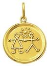 Casal Menino E Menina Pingente Ouro 18k Especial K110 Casal Menino E Menina Pingente Ouro 18k Especial K110