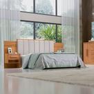 Casal Queen 160 Cm Ripada 100% Mdf Estofada Isis com 02 Mesas de Cabeceira Espresso Móveis Marrom Cinamomo/Areia Casal Queen 160 Cm Ripada 100% Mdf Estofada Isis com 02 Mesas de Cabeceira Espresso Móveis Marrom Cinamomo/Areia