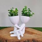 Casal vasinhos bob para colocar plantinhas naturais suculentas