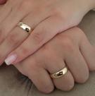 Casamento Alianças 4 mm Ouro 18 Kilates Maciça Casal Par Resistente Boleada 5 gramas
