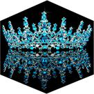 Casamento de cristal azul celeste Tiara Crown TOBATOBA para mulheres