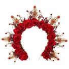 Casamento preto gótico Halo Crown COSUCOS Woodland Flower