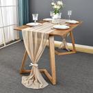 Casamento romântico Table Runner Okixuwo Champagne Chiffon 3m