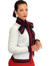 Casaqueto Tricot Trançado Gola Laço