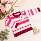 Casaquinho de tricô bebê - Suéter - Cardiga bebê Cor:MulticolorTamanho:M