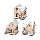 Casas De Natal Iluminadas Com Figuras Para Decoração De Férias - Cenário De Inverno