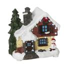 Casas De Natal Retro Iluminadas Por LED, Cabanas De Madeira, Figuras Colecionáveis Para Decoração