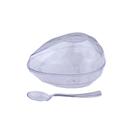Casca ovo páscoa acrílica diamante g 350g c/colher 4un blue