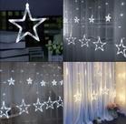 Cascada 138 led branco estrela na ponta 8 função 2.50 metro 110v