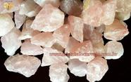 Cascalho Bruto de Quartzo Rosa Natural 20 Kg - 10 a 80mm Tipo B