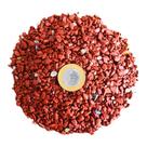 Cascalho De Pedra Jaspe Vermelho Natural Miúdo 01 - 500g
