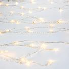Cascata 100Led Não Pisca Fio de PVC com Strobo 220V 70x2,75m Branco Quente - Flor Arte