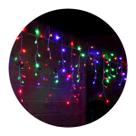 Cascata 300 Led C/Fio Branco 8 Funções Decoração 6,5m 110v