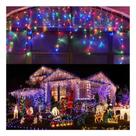 Cascata 400 Leds Colorido 10 Metro C/ Fio Branco 8 Funções 110V