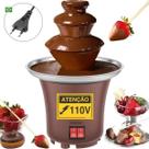 Cascata Chocolate Mini Fondue Panela 3 Andares elétrica 110V