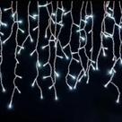 Cascata De 400 Led Fixo Branco 127v 10m