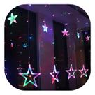 Cascata De Estrela 138 Led 8 Funções Natal Azul3c Luzes Colorido USO INTERNO