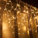 Cascata de Natal Pisca Pisca 300 leds - Branco Quente