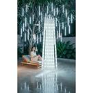 Cascata LED 8 Tubos Chuva Meteoro Branco Bivolt