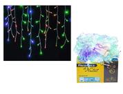 Cascata Led Cores 240 Lâmpadas 4,3m 127v Decoração Natal