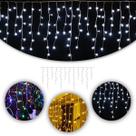 Cascata Led Enfeite Natal 400 Leds 9,5 Metros Branco Frio