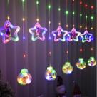 Cascata LED Natal Bola e Estrela 110V 8 Funções Cascata LED Natal Bola e Estrela 110V 8 Funções