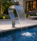 Cascata Naja Em Inox Full Premium Com Engate Soft 75 X 23Cm