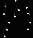 Cascata Natalina 80 Leds Bolinhas Branco Quente Estático 1,5x0,5M Fio 127V SALDÃO.