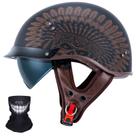 Casco de Moto Semi Abierto VCOROS F07A-Indian XL con Visera Solar DOT