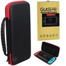Case Bag Estojo Rígida Compatível Nintendo Switch+ Película De Vidro Temperado