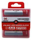 Case C/ 4 Pilhas Recarregáveis 2700mah Aa 1.2v Ni-mh - Mox