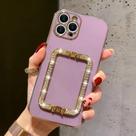 Case Capinha Para iPhone Premium Suporte Metálico Strass Brilho Luxo