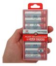 Case Com 8 Pilhas Aa 2700mah Pilha 2a Mox Recarregável 1.2v