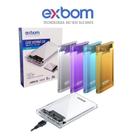 Case Externo Exbom 3.0 para HD/SSD 2.5 Transparente/Colorido CGHD35 SATA USB3.0 Plug Play