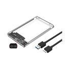 Case Externo Para SSD/HDD SATA De 2.5 Polegadas USB 3.0 Tipo C Transparente Sem Ferramentas Case Externo Para SSD/HDD SATA De 2.5 Polegadas USB 3.0 Tipo C Transparente Sem Ferramentas