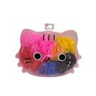 Case Gatinho com Elásticos Coloridos para Cabelos Infantil