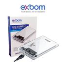 Case HD e SSD Externo Exbom Transparente SATA 2.5 USB 3.0 CGHD35 Compatível com Jogos Console, PC e Notebook