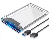 Case HD Externo Transparente USB 3.0