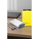 Case hd ssd 2.5" transparente usb 3.0 sem parafusos