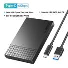 Case Para Disco Rígido Externo De 2,5 Polegadas Tipo-C SATA Para USB3.1 Com Velocidade De 6Gbps