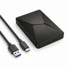 Case Para Hd e Ssd De 2.5" Sata 3 Usb C 3.0 Até 6Tb Preto