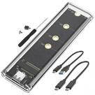 Case para ssd m.2 externo tipo c/usb 3.0 para nvme transparente f3 cs-adpt-ngff/nvme