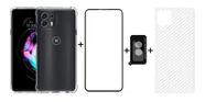 Case + Pelicula 3d + Pel Cam + Fibra Para Moto Edge 20 Lite