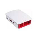 Case plastico p/ raspberry pi 3 b - branco/vermelho