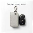 Case Porta Chave Veicular em Couro Legítimo Premium 411-R Personalizado Raffai Couros Cor:Off White
