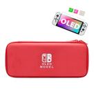 Case Rígida Bolsa de Transporte Estojo de Viagem Compatível Switch Oled + Película Vidro Temperado Oled