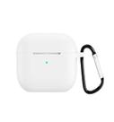 Case Silicone Branco Mosquetão Compatível com AirPods Pro