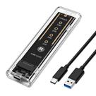 Case SSD M.2 NVMe USB-C 10 Gbps Transparente Snaker